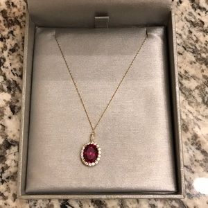 Ruby Pendant Necklace
